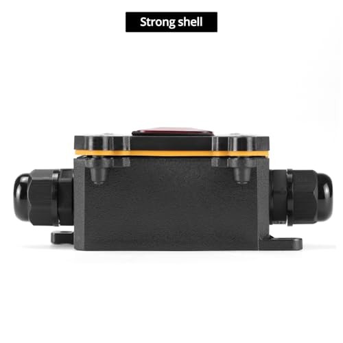 Inline Cord Switch with Red Indicator Light, IP67 Waterproof, DPST On-Off