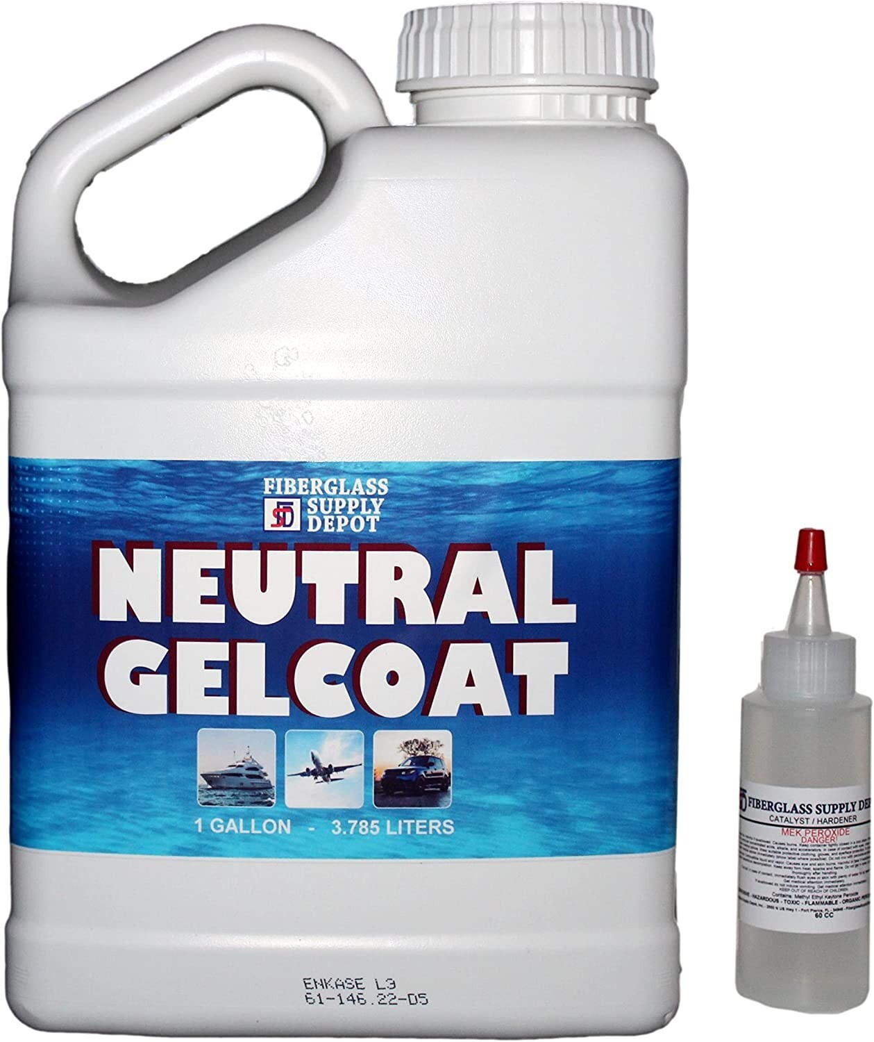 Neutral Gelcoat no Wax & 60cc MEKP – Gallon