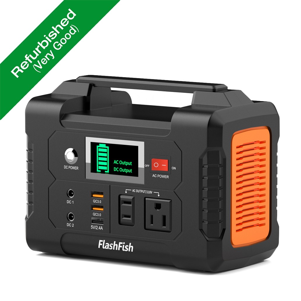 FlashFish E200 Portable Power Station 200W 151Wh Solar Generators Refurbished