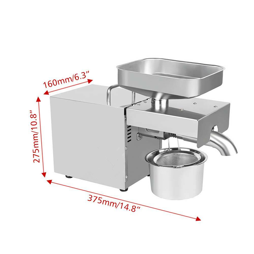 110V Auto Commercial Oil Press Machine Peanut Seed Presser Oil Expeller US 1500W