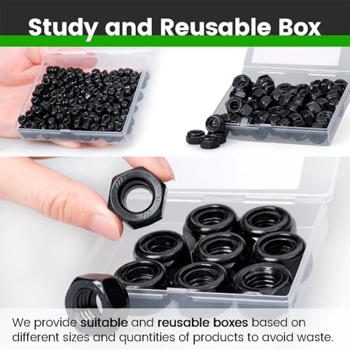 Nylon Insert Hex Lock Nuts – 30Stainless Steel – Black Finish – Coarse M14 4