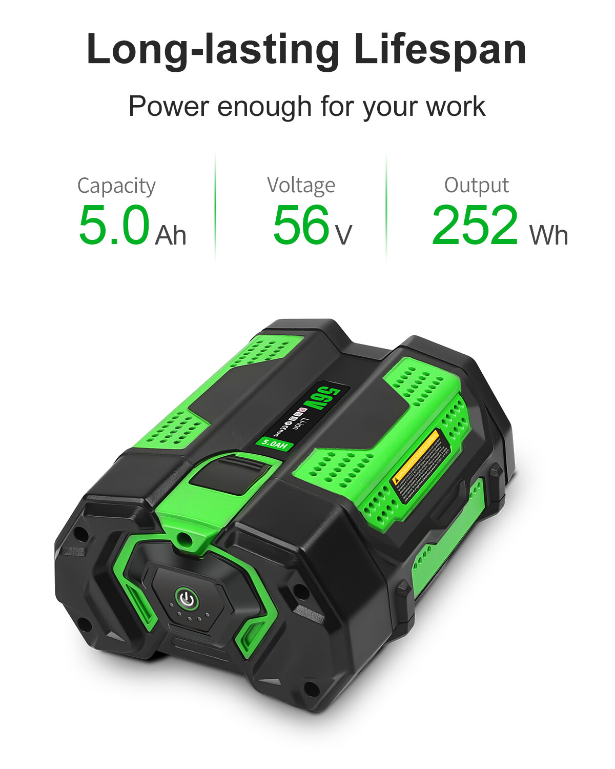 For Genuine EGO 56V 5.0Ah Battery BA5600T BA2240 BA2800T All 56Volt Tool