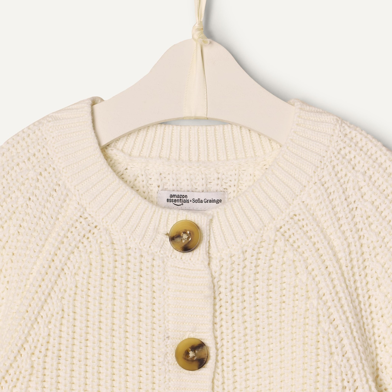 Amazon Essentials Unisex Babies’ Cotton Knit Playsuit, Ivory, 3-6 Months