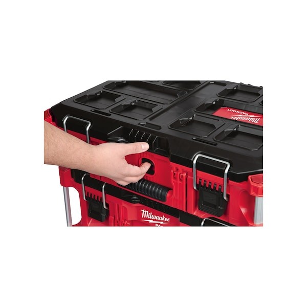 Milwaukee Tool 48-22-8424 Packout Tool Box, Black/Red, 22 In W X 16-1/4 In D X