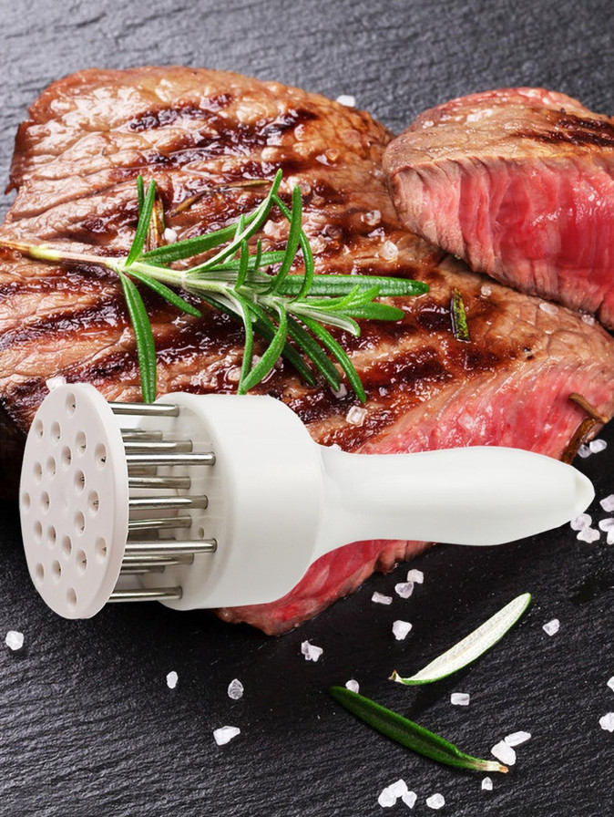 1pc Stainless Steel Meat Tenderizer Needle Kitchen Tool for Tenderizing Meat NEW