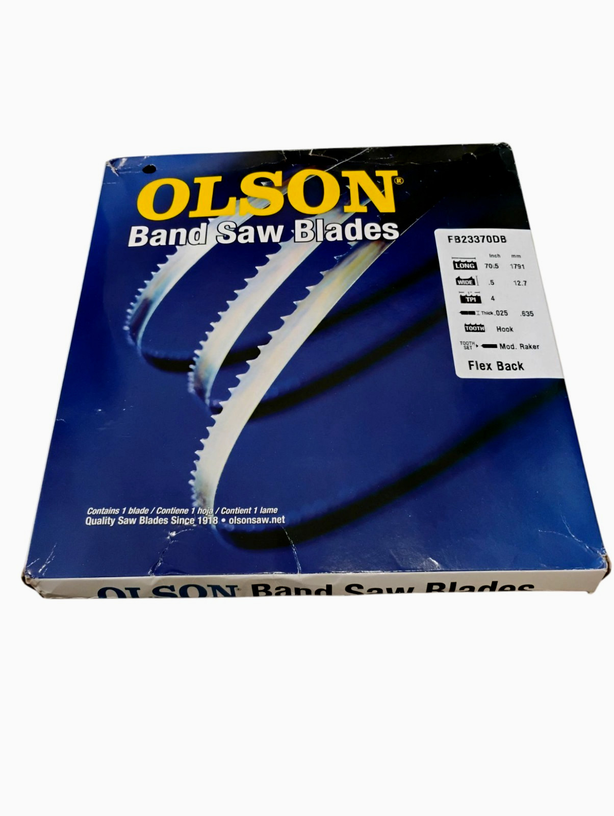 Olson Saw FB23370DB 1/2 by 0.025 by 70-1/2-Inch HEFB 4 TPI Hook Bandsaw Blade