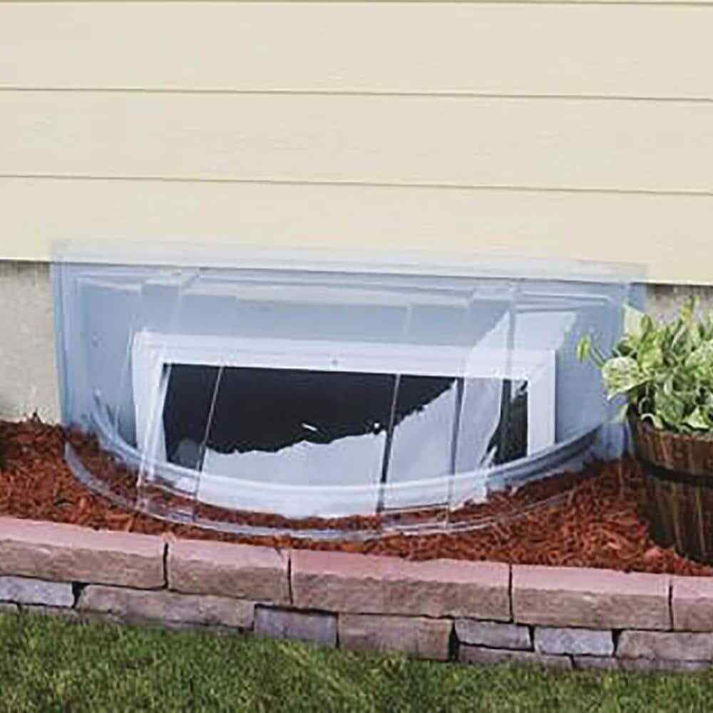 Window Well Cover Round Bubble, Economy 39 in. W x 17 in. D x 15 in. H, 1 Pack