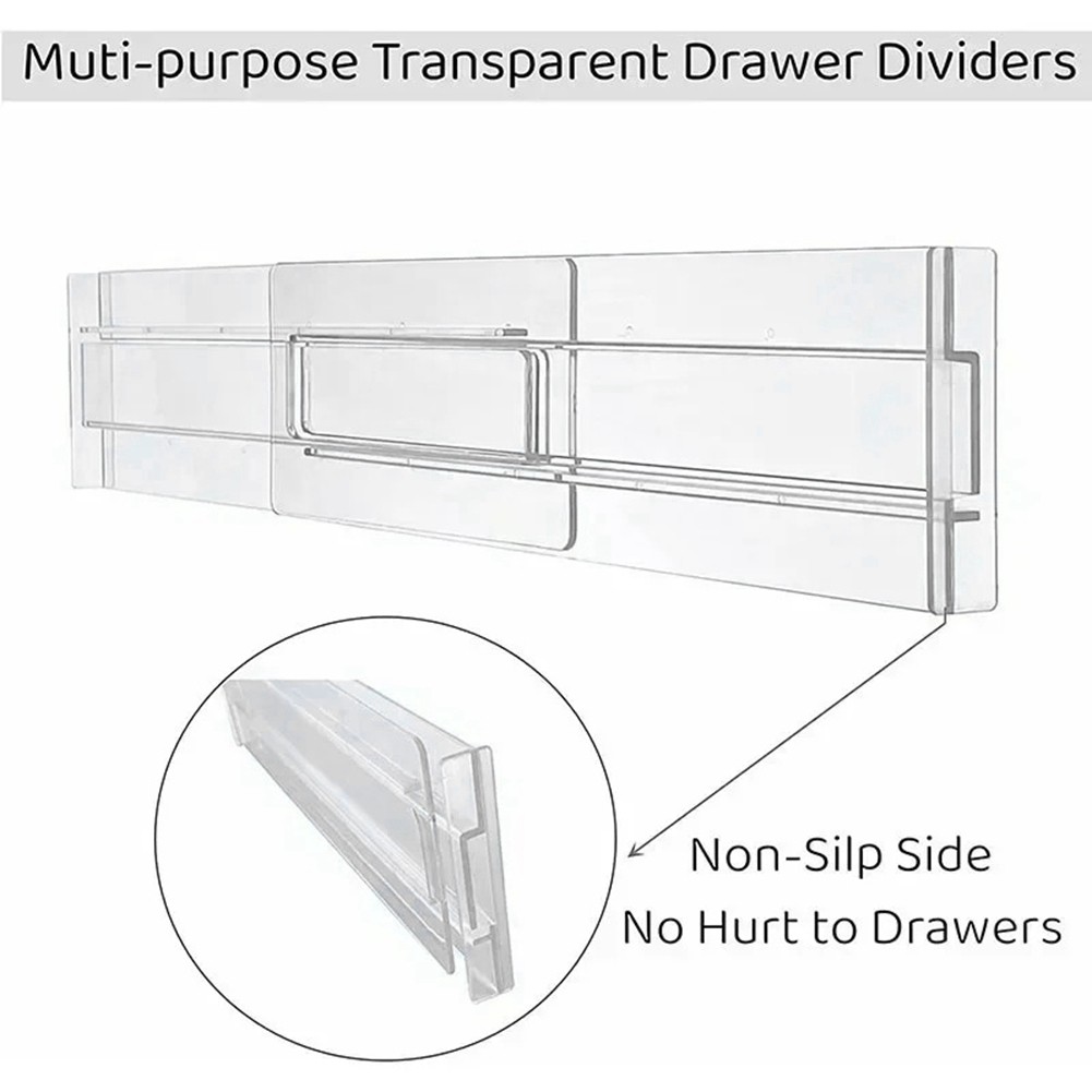 1Pcs Drawer Dividers Organizers, Adjustable 8cm High Expandable From 275732