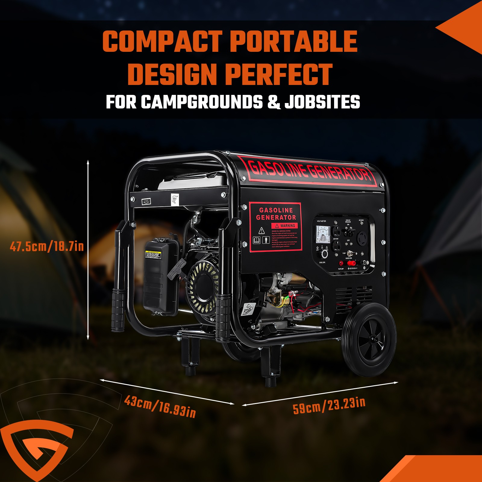 6000W Gas Inverter Generator Electric Start 110V&220V Generators Portable Quiet