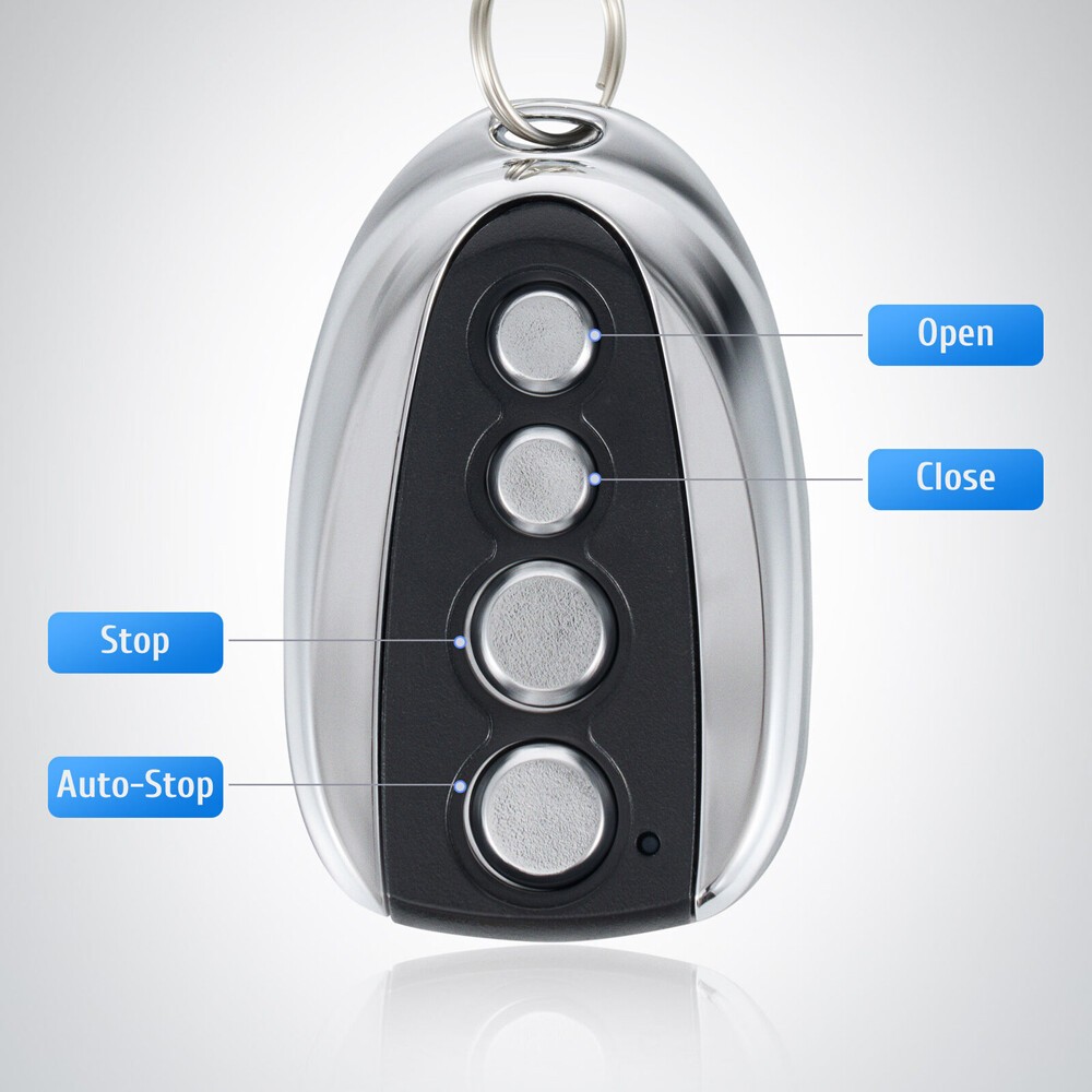 2PCS 433MHz Remote Control Backup Key Sliding Gate Opener Automatic Operator New