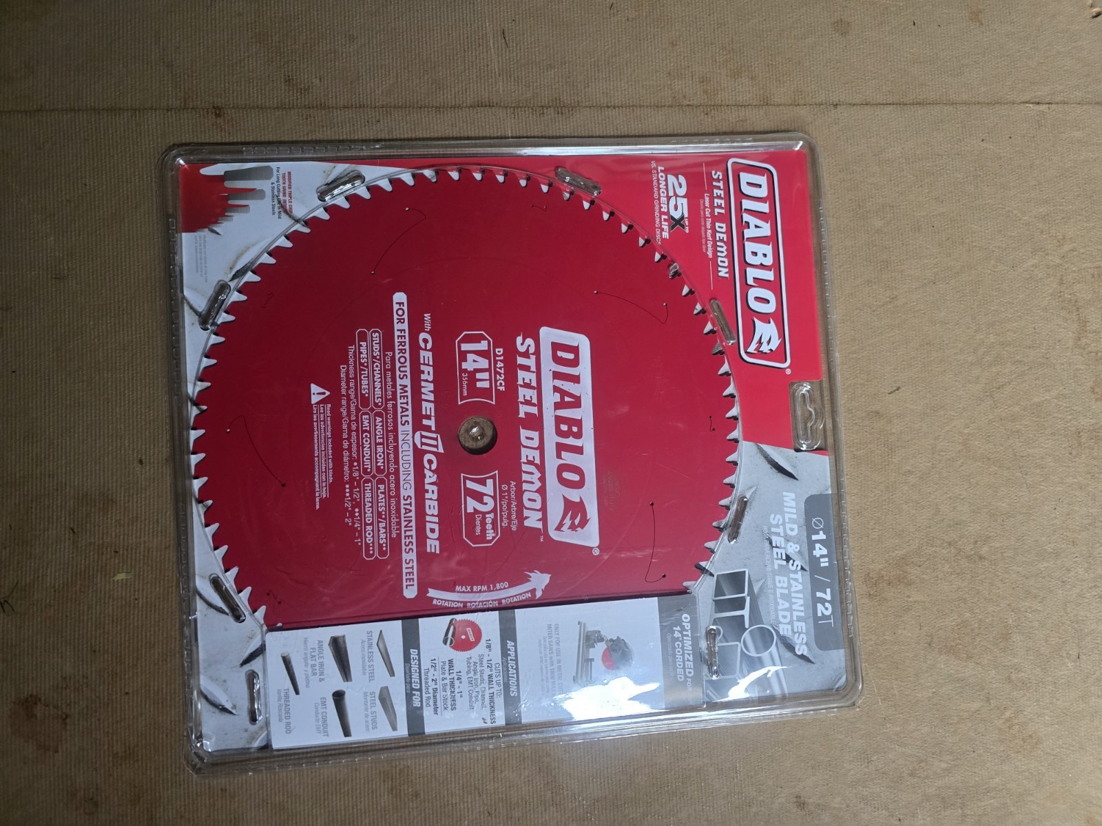 Diablo D1472CF 14 in Circular Saw Blade