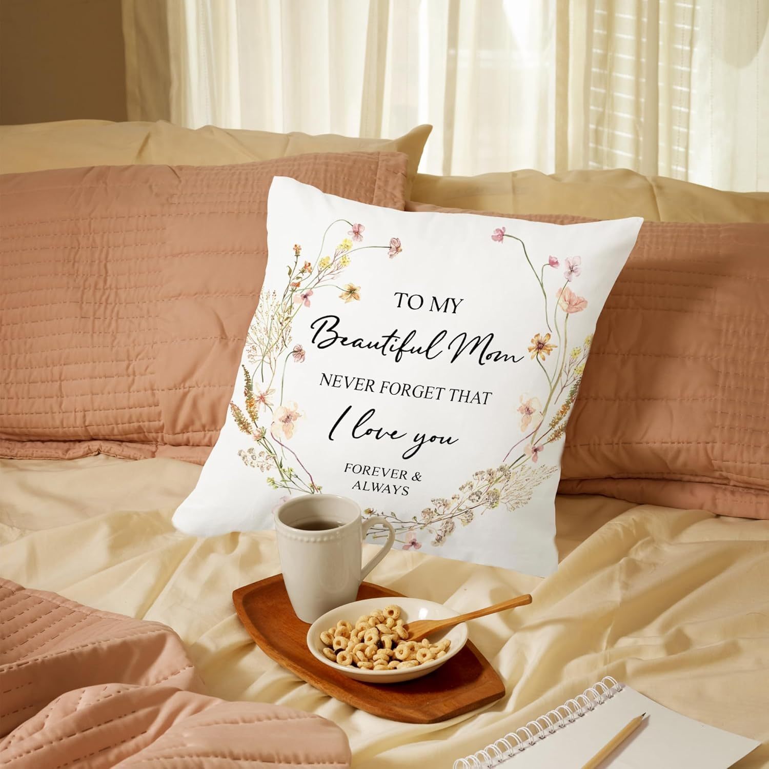 1 PC Throw Pillow Cover Gift for Mothers One Side Printed Throw Pillow Cover