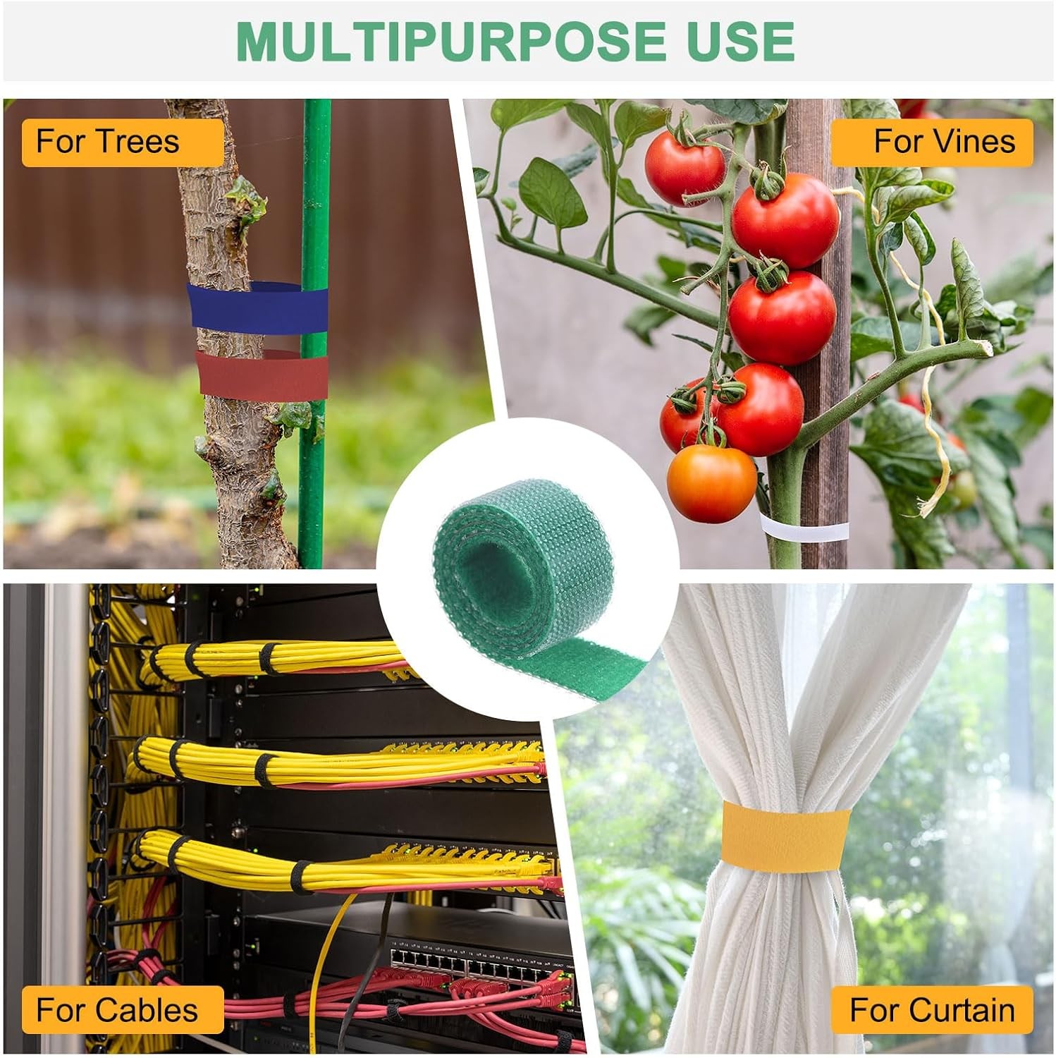2pc Garden Hook and Loop Plant Ties Multi-Purpose Use