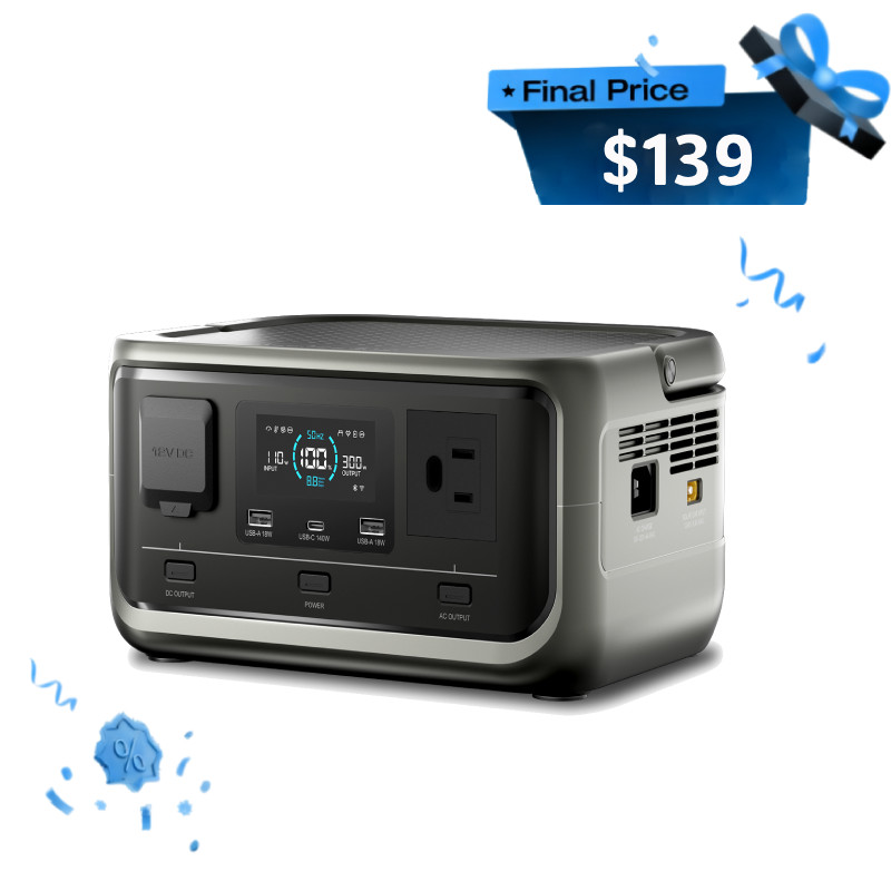 ALLPOWERS VOLIX P300 Portable Power Station 300W 256Wh LiFePO4 Solar Generator