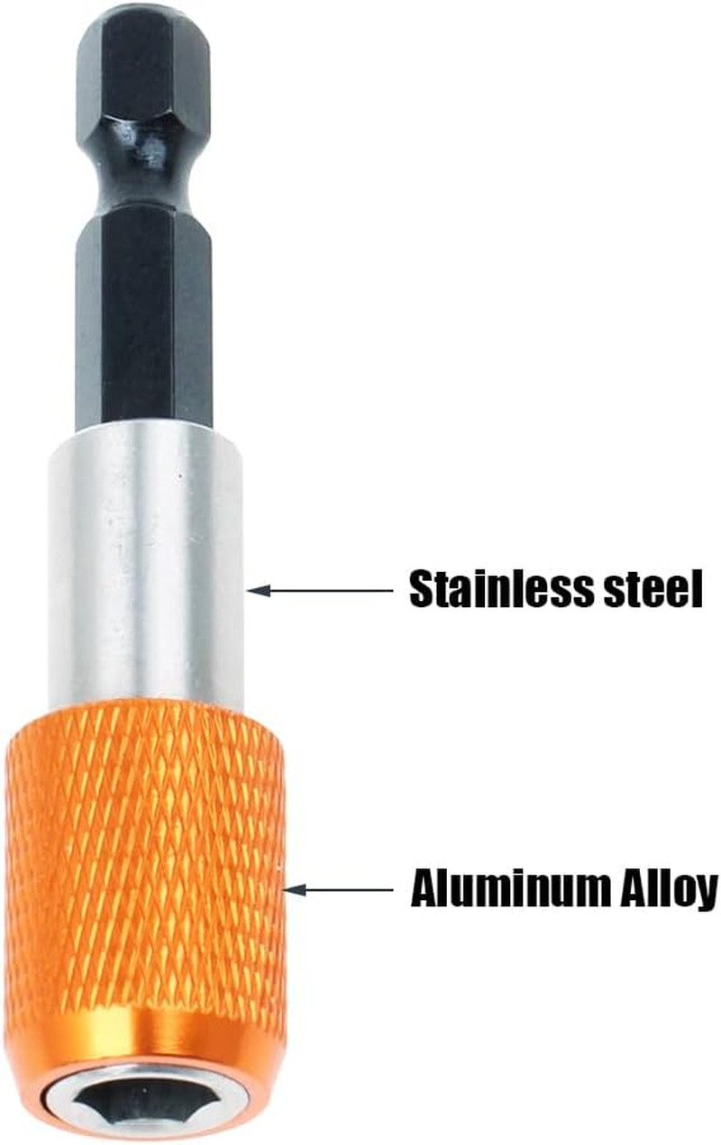 2 Pieces Quick Change Bit Holder Magnetic 1/4″ Hex Shank Drill Bit Extension for