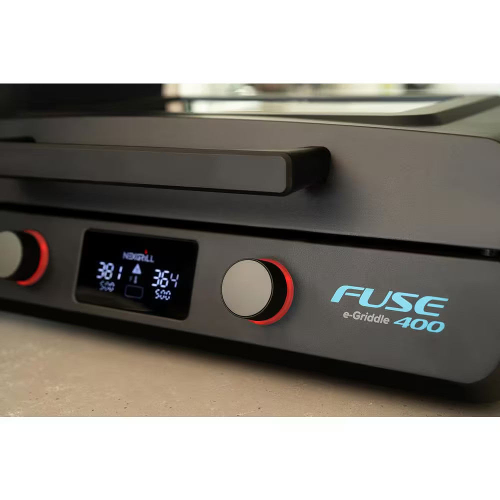 Fuse 400 22 In. Tabletop Electric Grill Griddle in Black