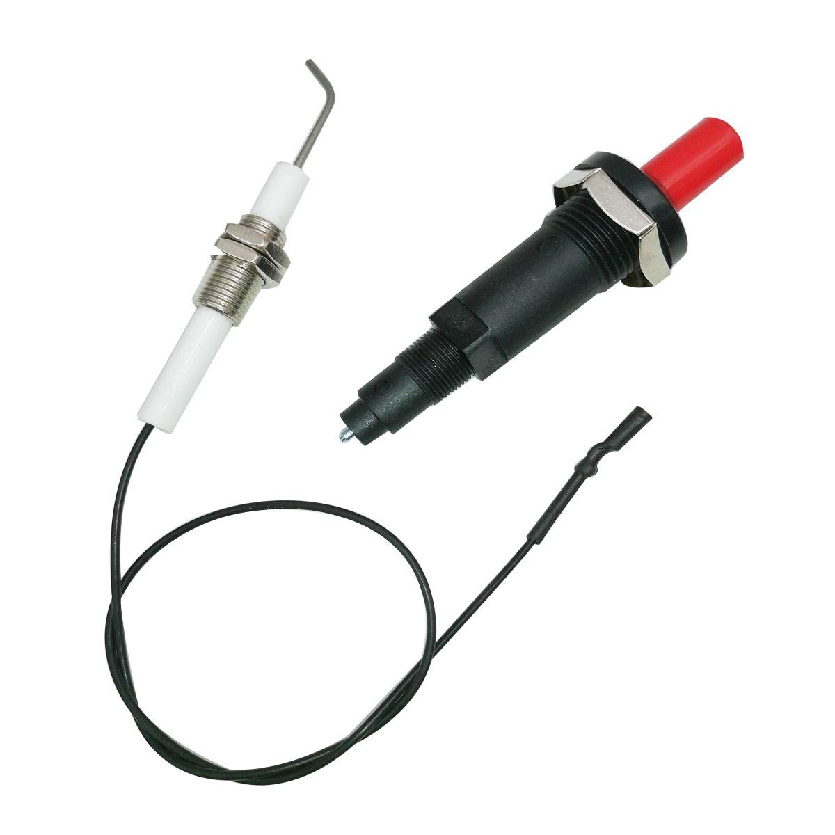 2 Sets 11.8″ Long Propane Push Button Piezo Igniter Kit Gas Grill/Range/Heater