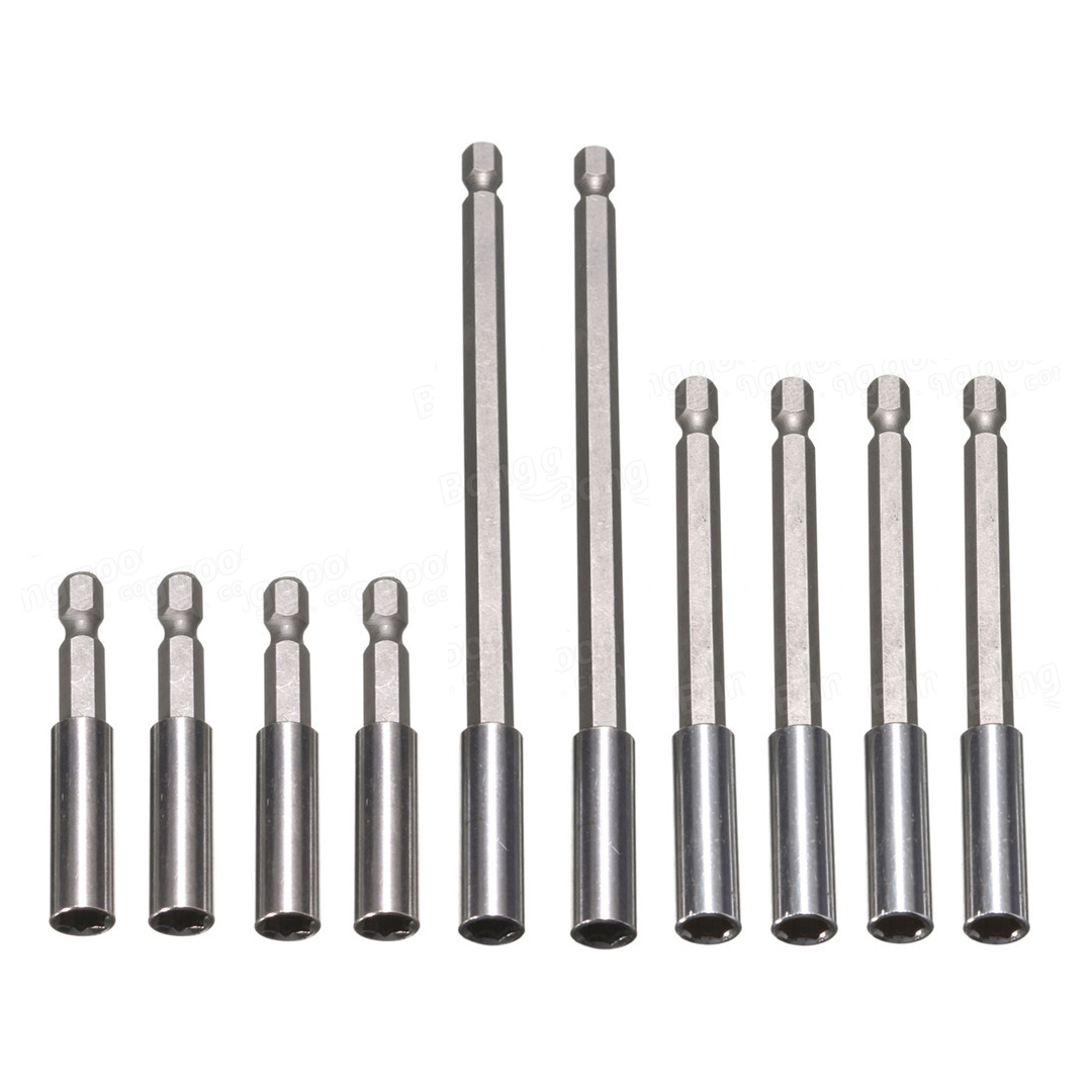 10x 2/4/6″ Magnetic Bit Extension Holder Quick Change 1/4″ Hex Shank Screw