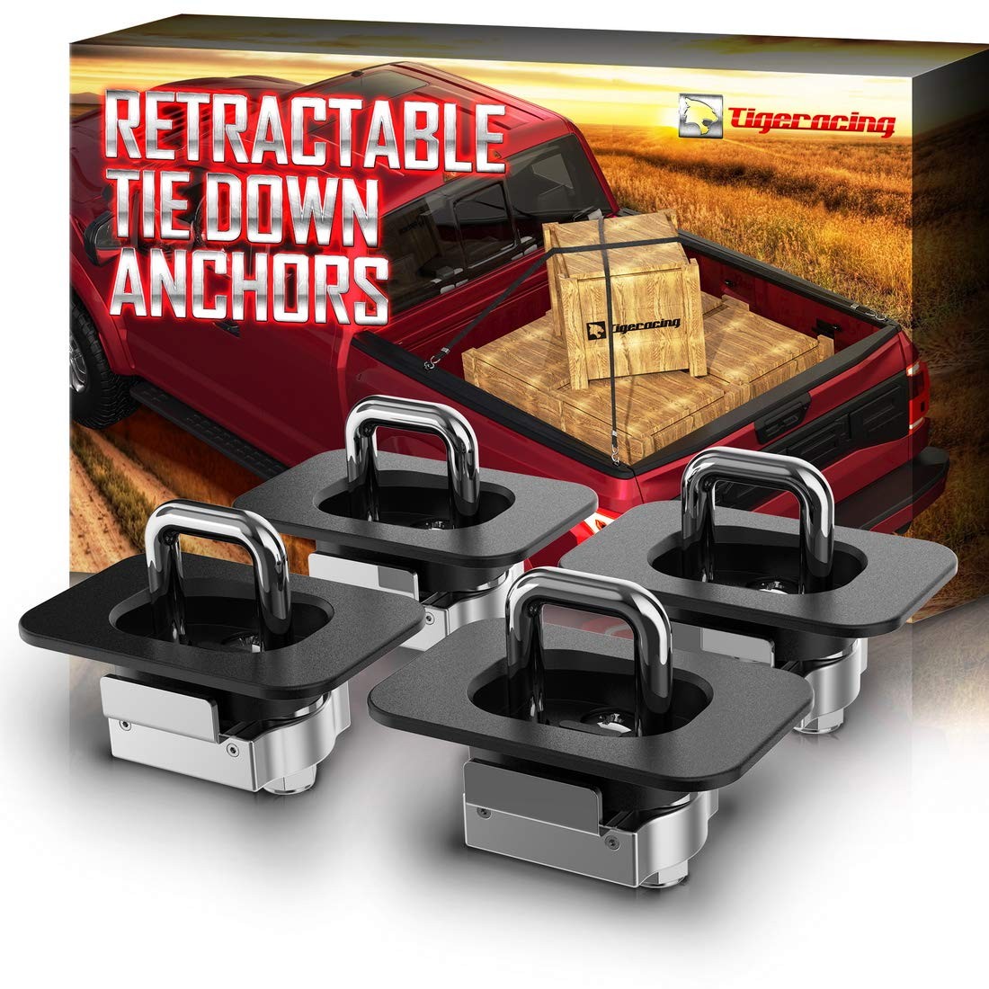 Tie Down Anchors 3000 LBS Capacity All Metal Compatible with 2019 Ram 1500