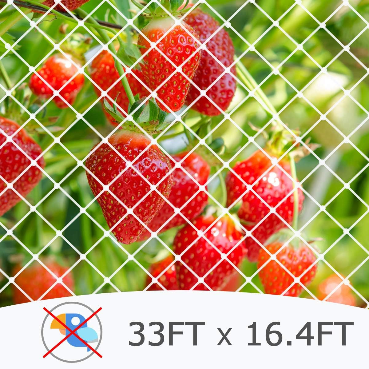 Coolrunner Anti-Bird Netting, 33FT X 16.4FT Bird Net, Nylon Garden Netting with