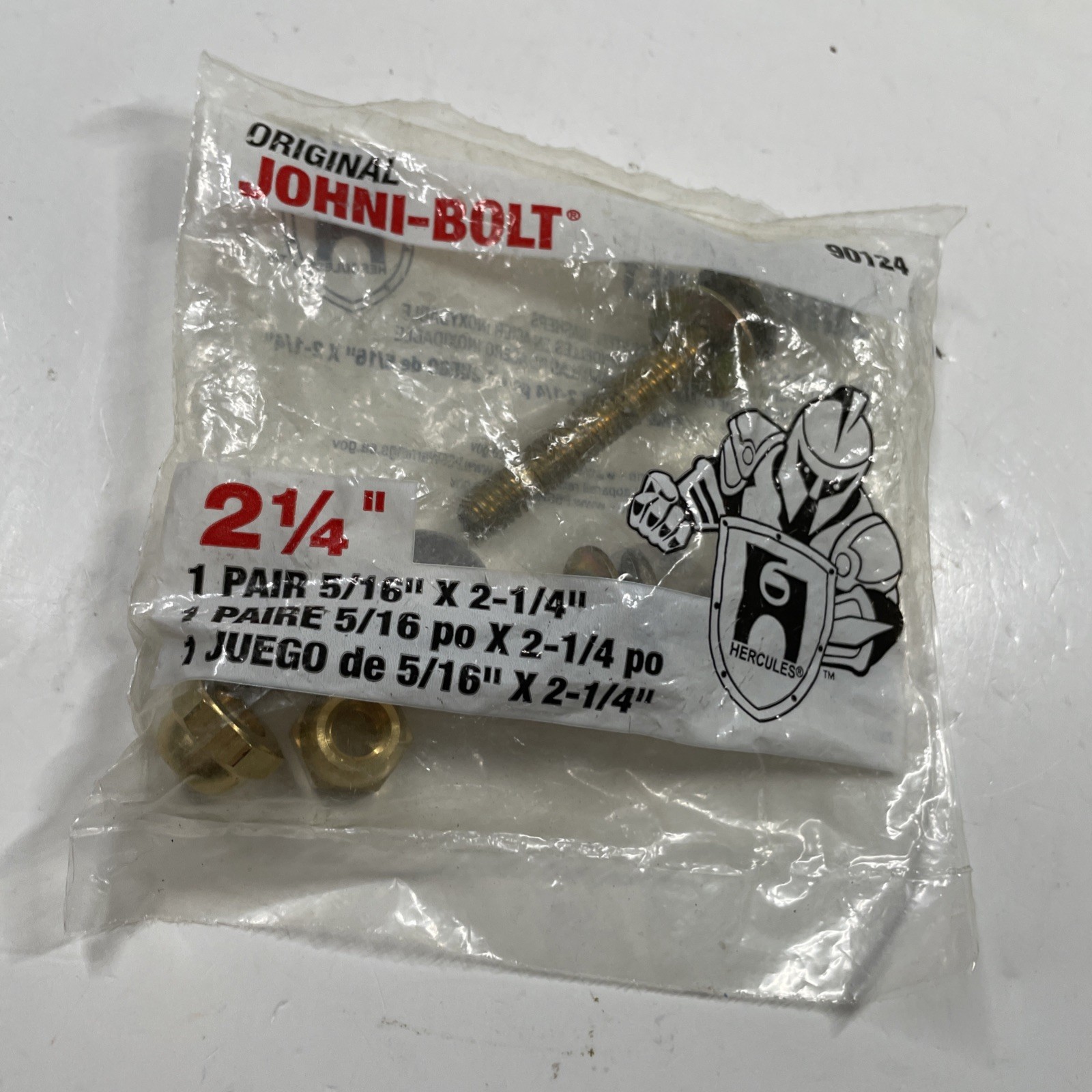 Hercules 90124 Johni-Bolts Solid Brass Closet Bolts for Water Closets to Flanges