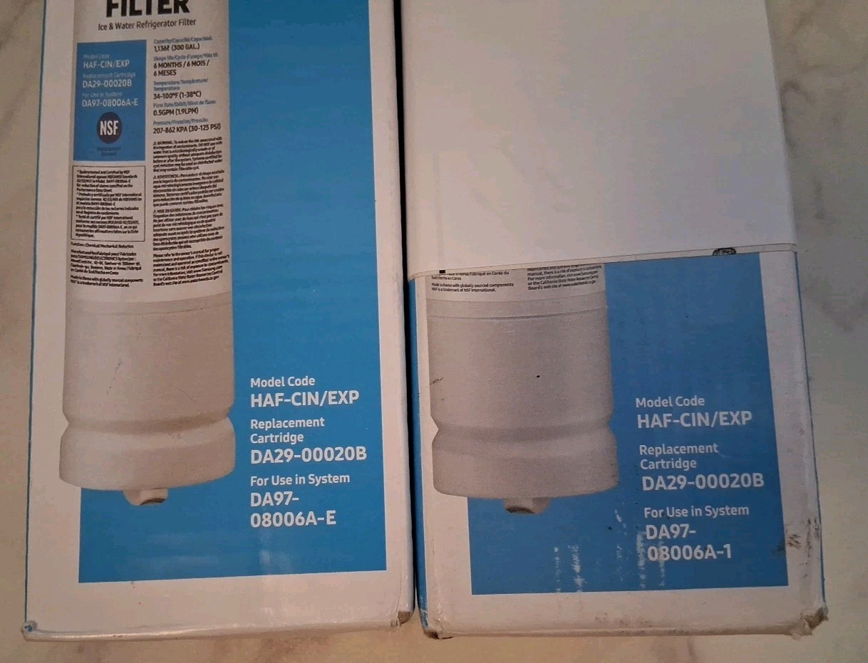 Samsung Replacement Refrigerator Water Filters DA29-00020B HAF-CIN/EXP Lot Of 2