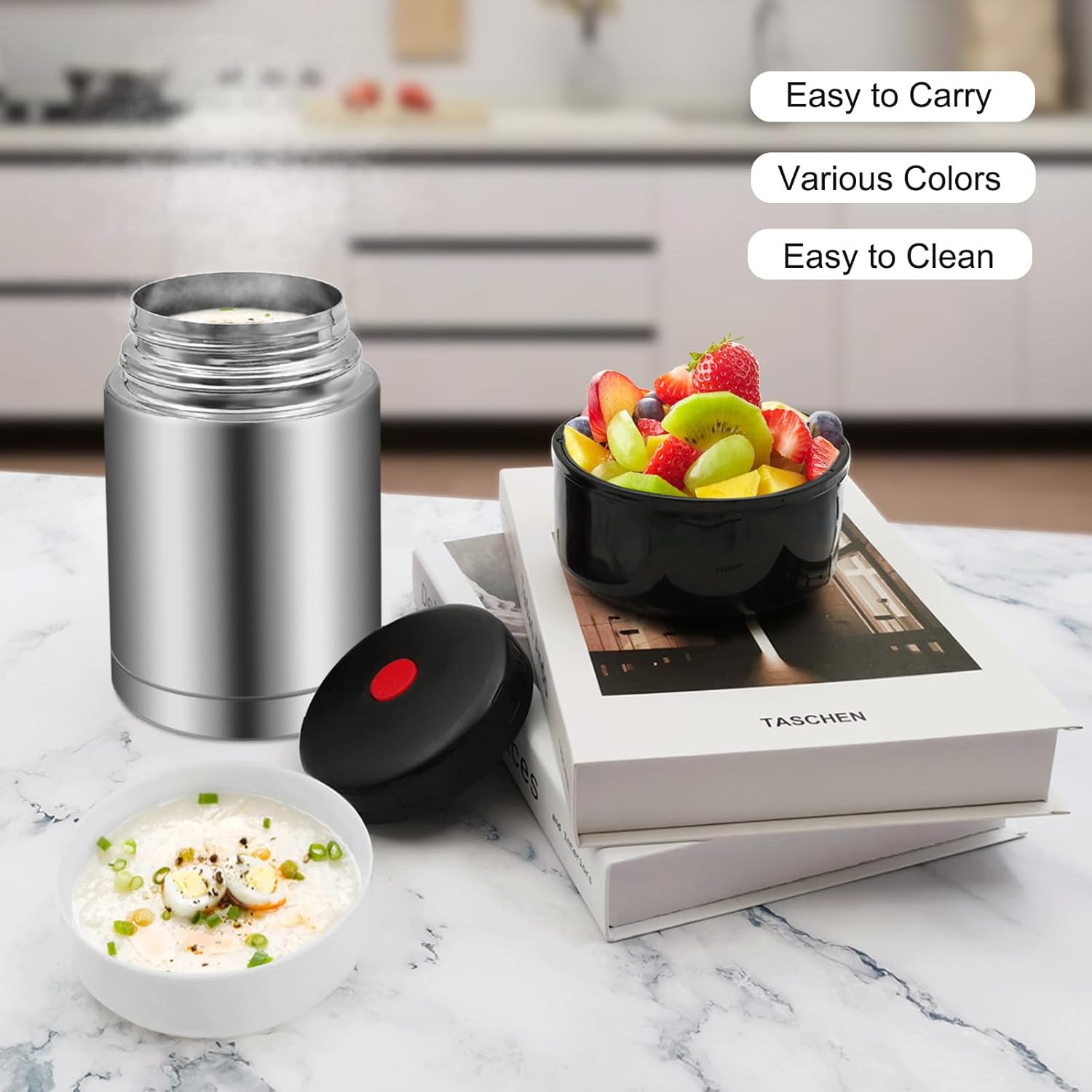 35Oz Soup Thermos, Stainless Steel Thermos for Hot Food, Wide Mouth Food Thermos