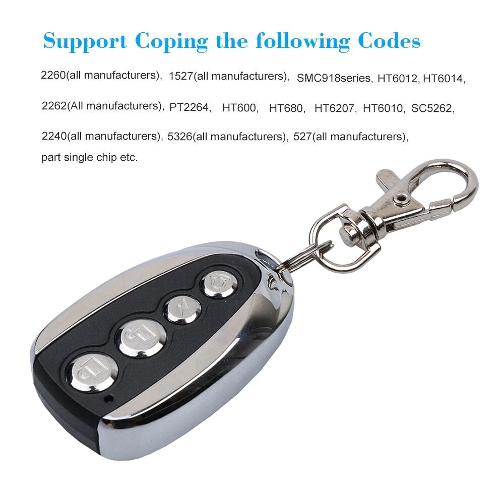 2PCS 433MHz Remote Control Backup Key Sliding Gate Opener Automatic Operator
