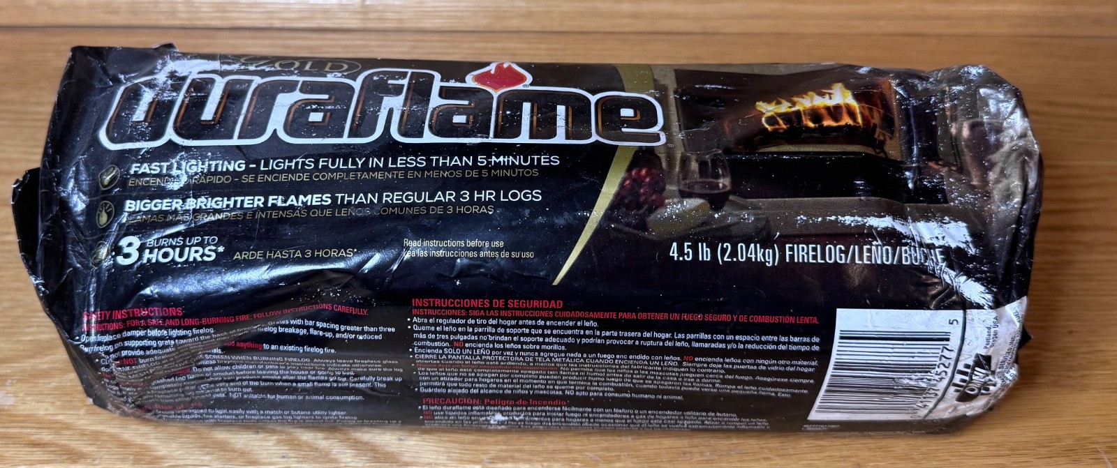 Duraflame Gold 3-hr Firelog Lights In Less Than 5 Minutes-Single