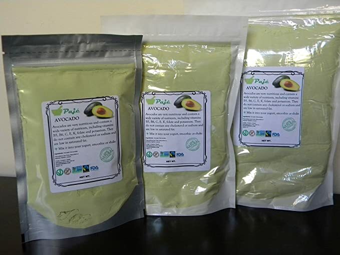 AVOCADO freeze dried powder 8oz 16oz 1lb 32oz 2lb 5lb 10lb 44lb 20kg 25kg PAJE