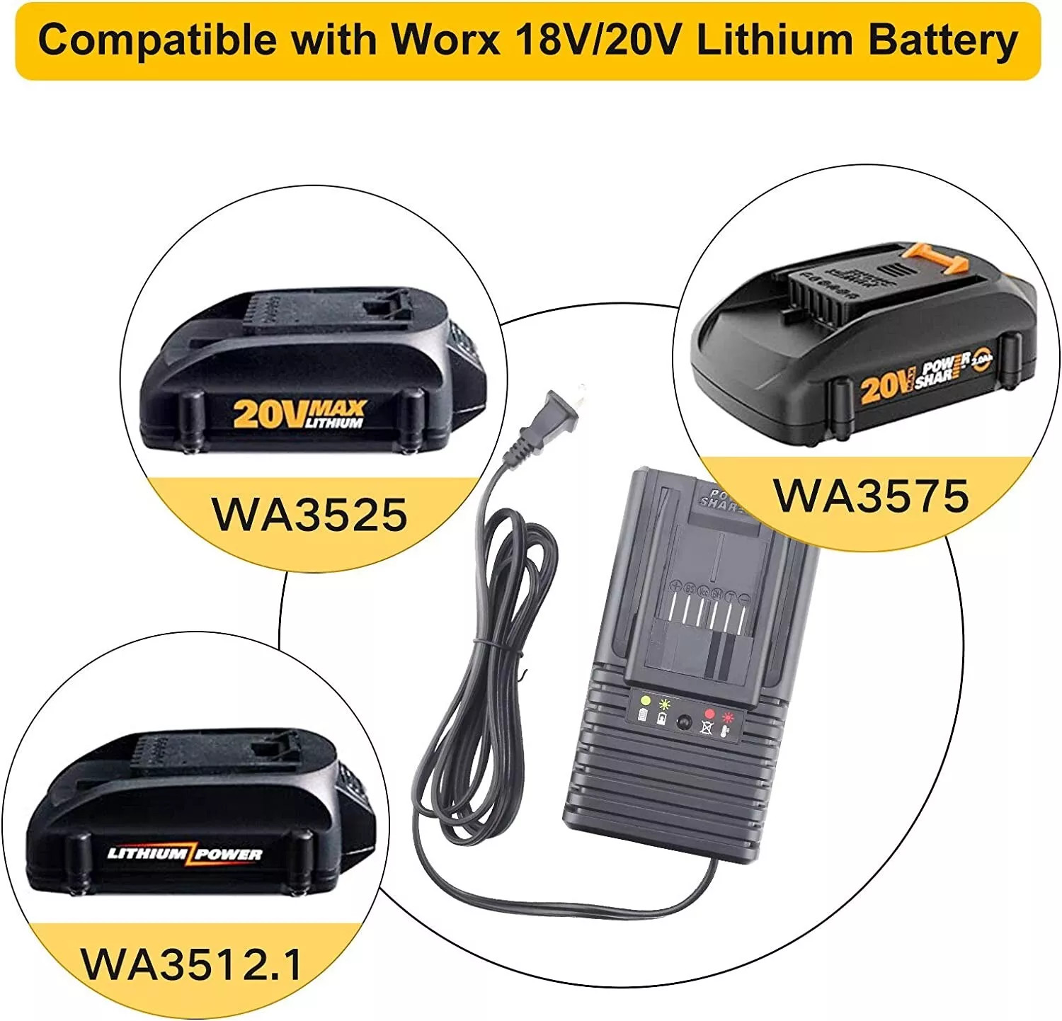 2PACK 8.0Ah For WORX 20V 8AH MAX Extend Lithium-Ion Battery WA3525 WA3575 WA3520