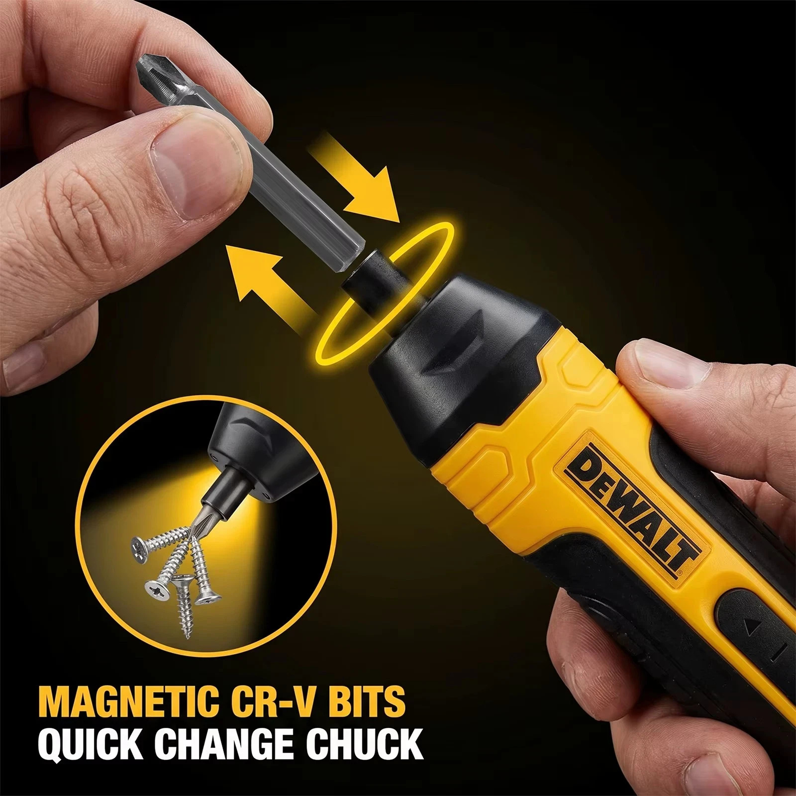 New DEWALT Cordless Electric Screwdriver 1300mAh USB Rechargeable Free Shipping