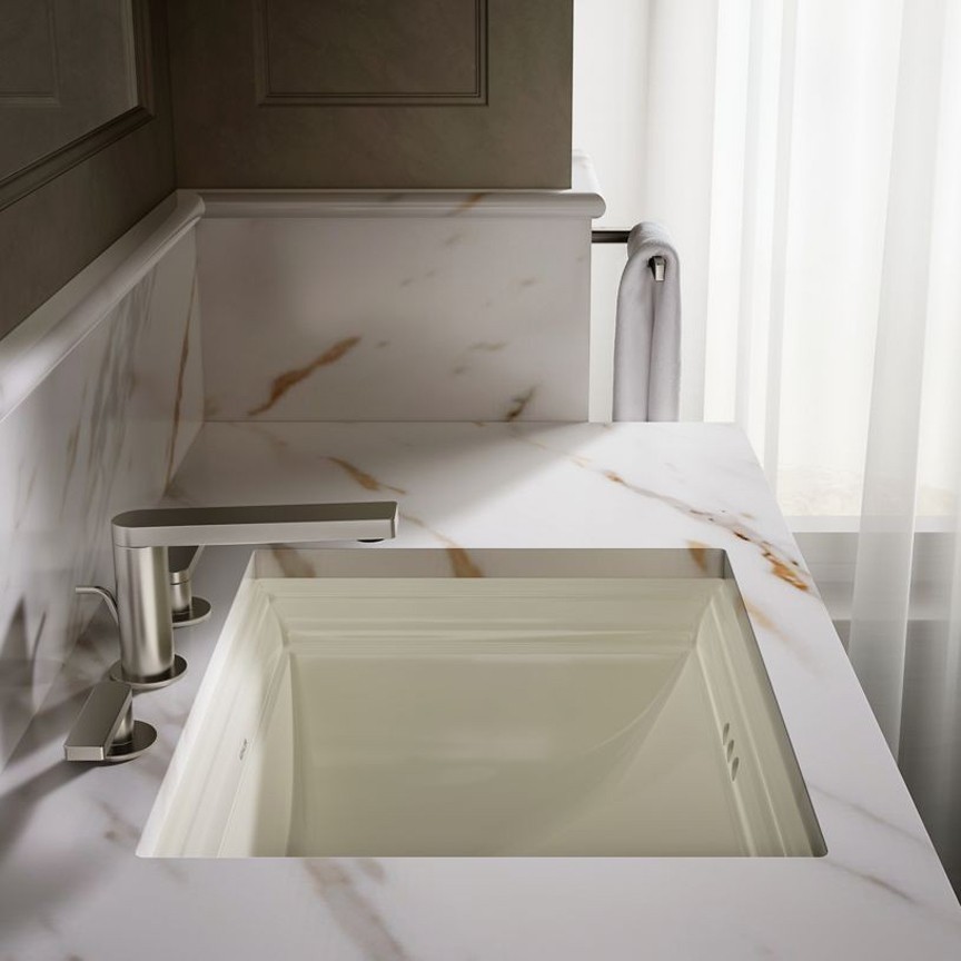 Kohler K-2339-96 Memoirs® 20″ rectangular undermount bathroom sink, Biscuit