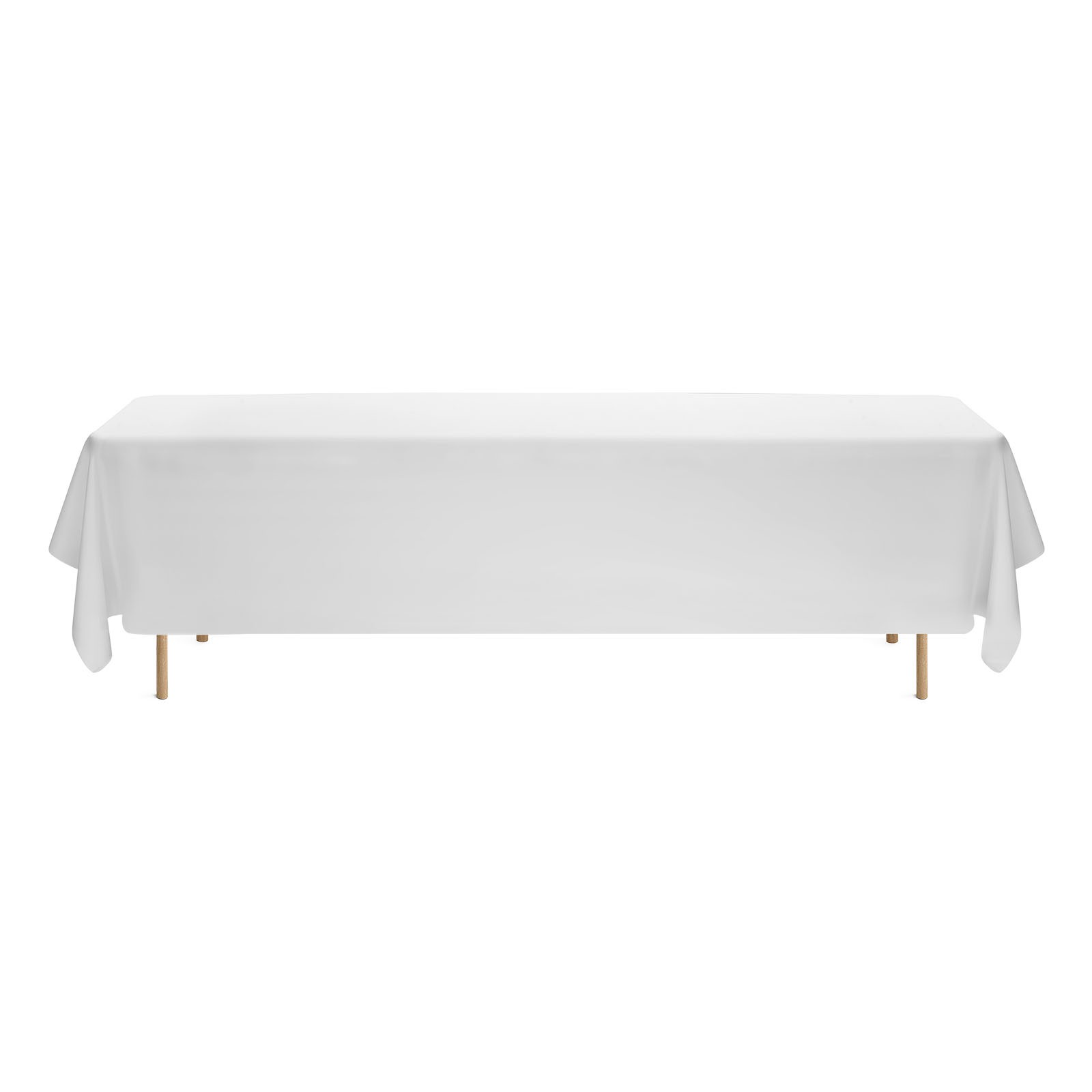 Uimoso 90×132 Inch White Rectangular Tablecloth for Weddings, Parties, 6 Pack