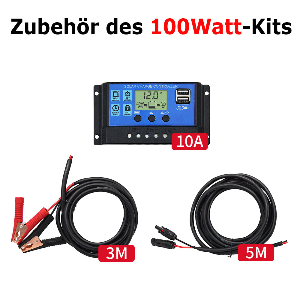 Dokio 100w 200w 400w Mono Semi-flexible Solar Panel Kit for RV/Car battery/Home