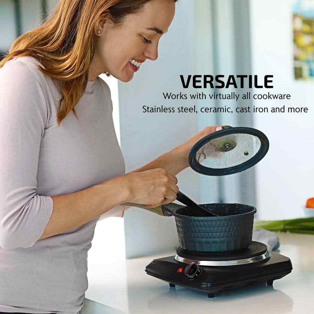 Hot Plate Electric Single Burner Infrared Anti-Slip Heavy Duty Kitchen Cooking