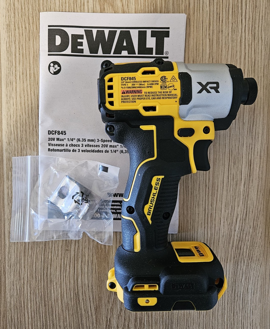 NEW DeWALT 20V Max Brushless 3-Speed 1/4″ Impact Driver DCF845B