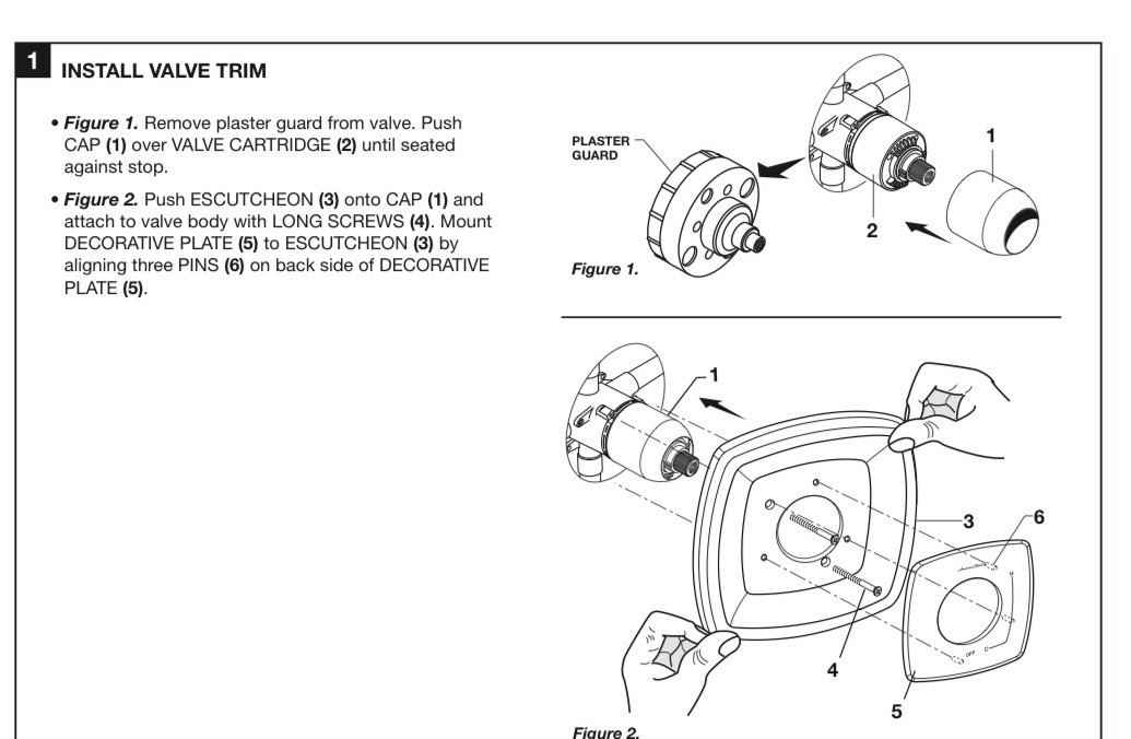 American Standard T018500.002 Edgemere Chrome Shower Valve Trim Kit (New) Qty-1