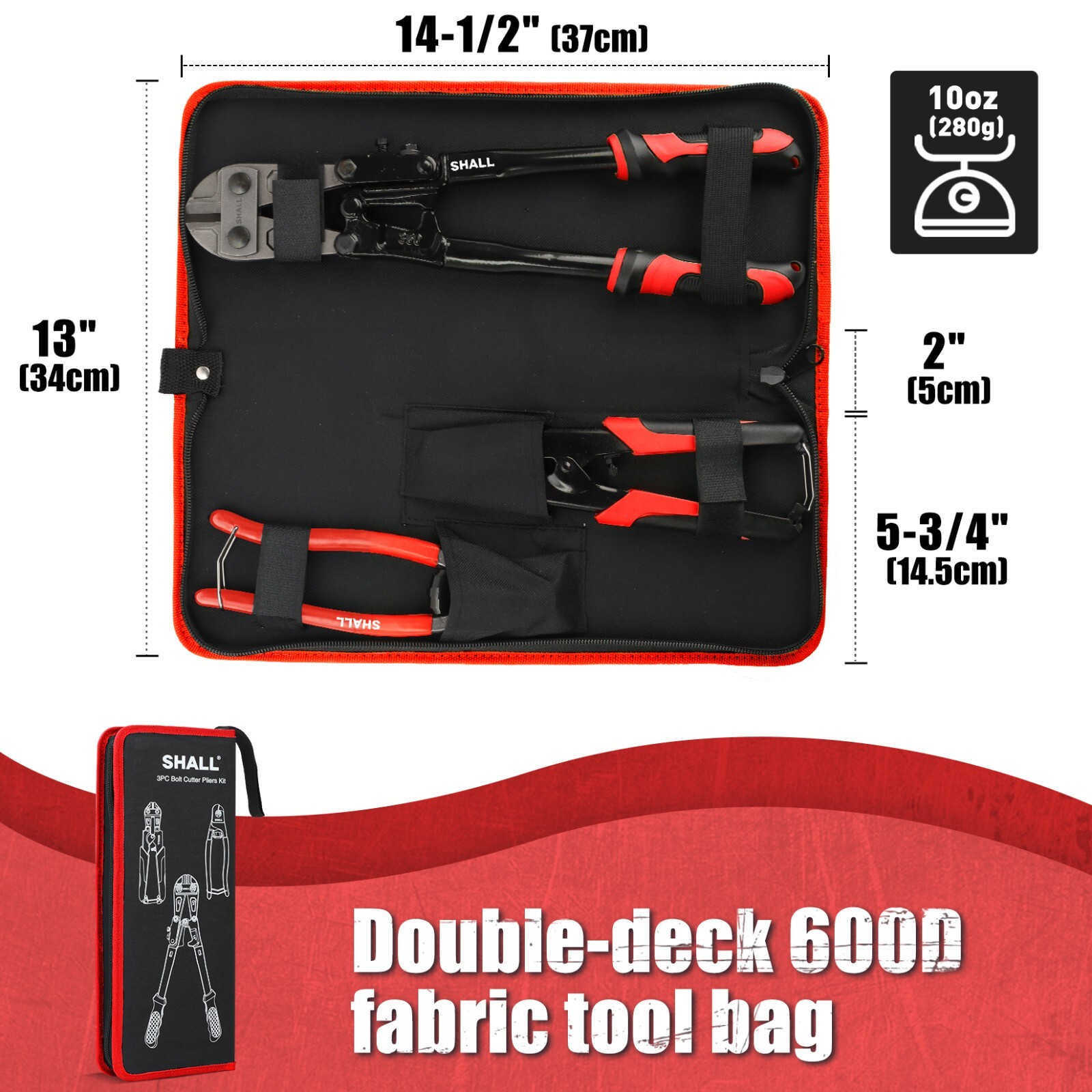 SHALL Bolt Cutters,14″ Heavy Duty Bolt Cutter,8″ Bolt Cutter & Wire Rope Cutter
