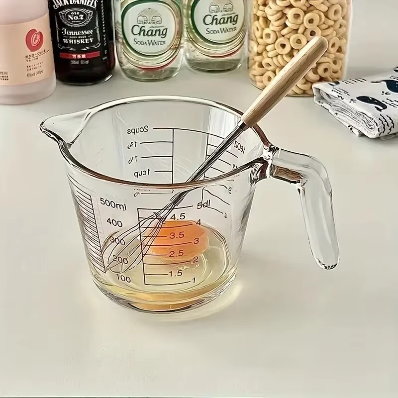 3Pcs Whisk With Solid Wood Handle Kitchen Mini Stainless Steel Egg Beater