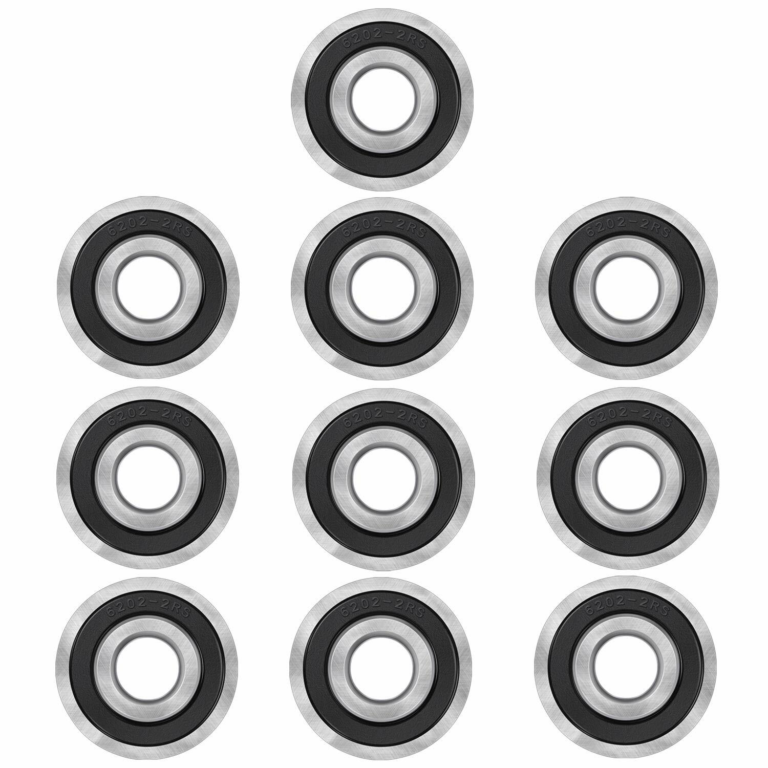 Flanged Ball Bearings 5/8″ x 1-3/8″ for Lawnmower Carts Hand Trucks Wheel 10pack
