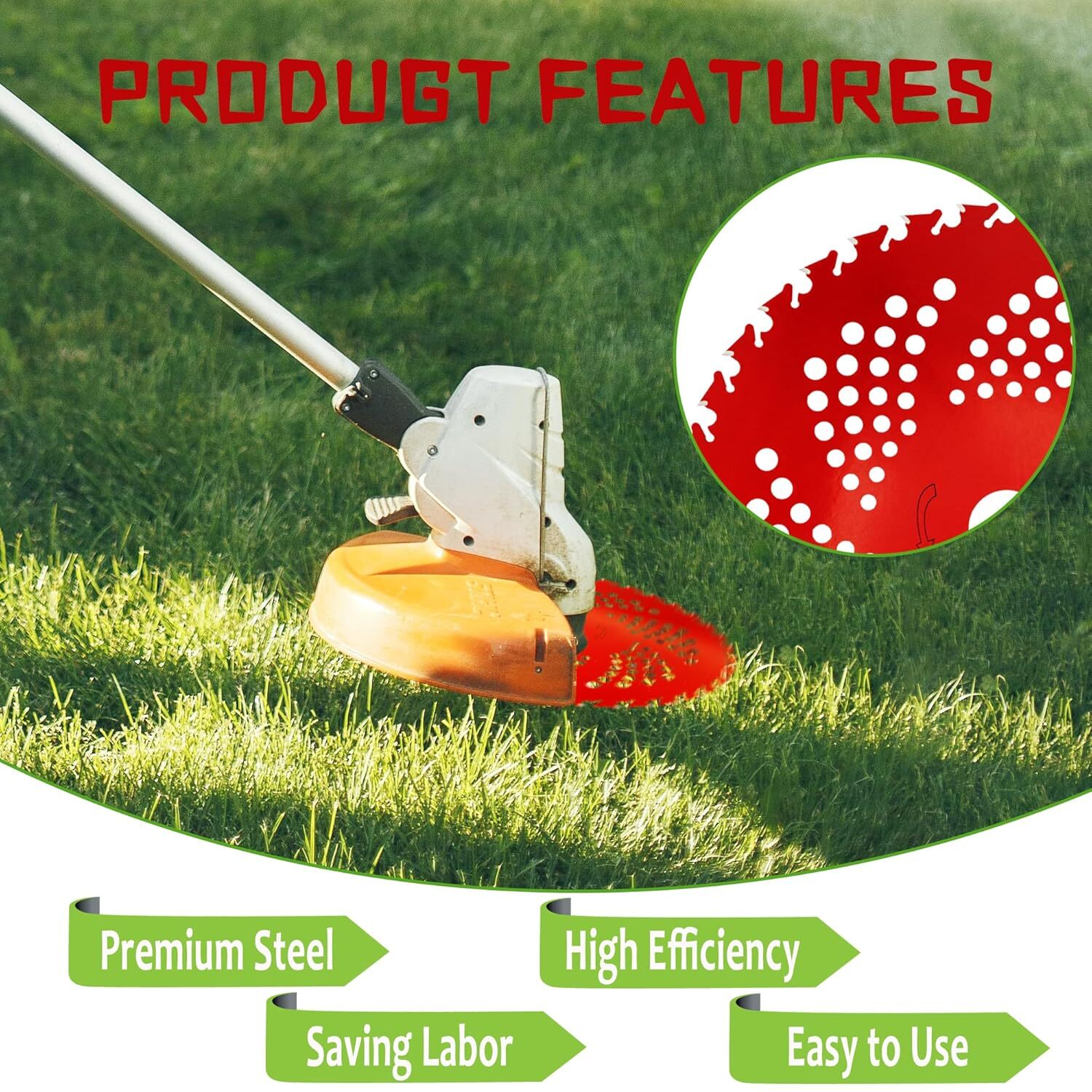 2 Pack 9″ Carbide Tip Circular Saw Brush Cutter Trimmer Weed Eater Blade