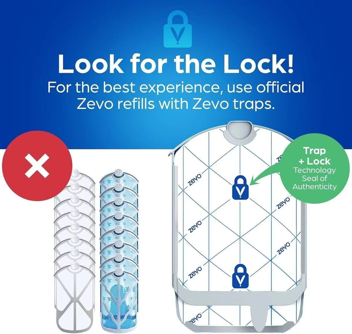 Zevo Flying Insect Trap Refill Cartridges -Easy to Use (12 Refill Cartridges)