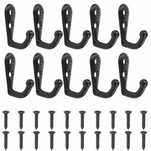 10/30Pcs Hanging Metal Single Hook Clothes Hat Coat Robe Wall Door Hangers Hooks