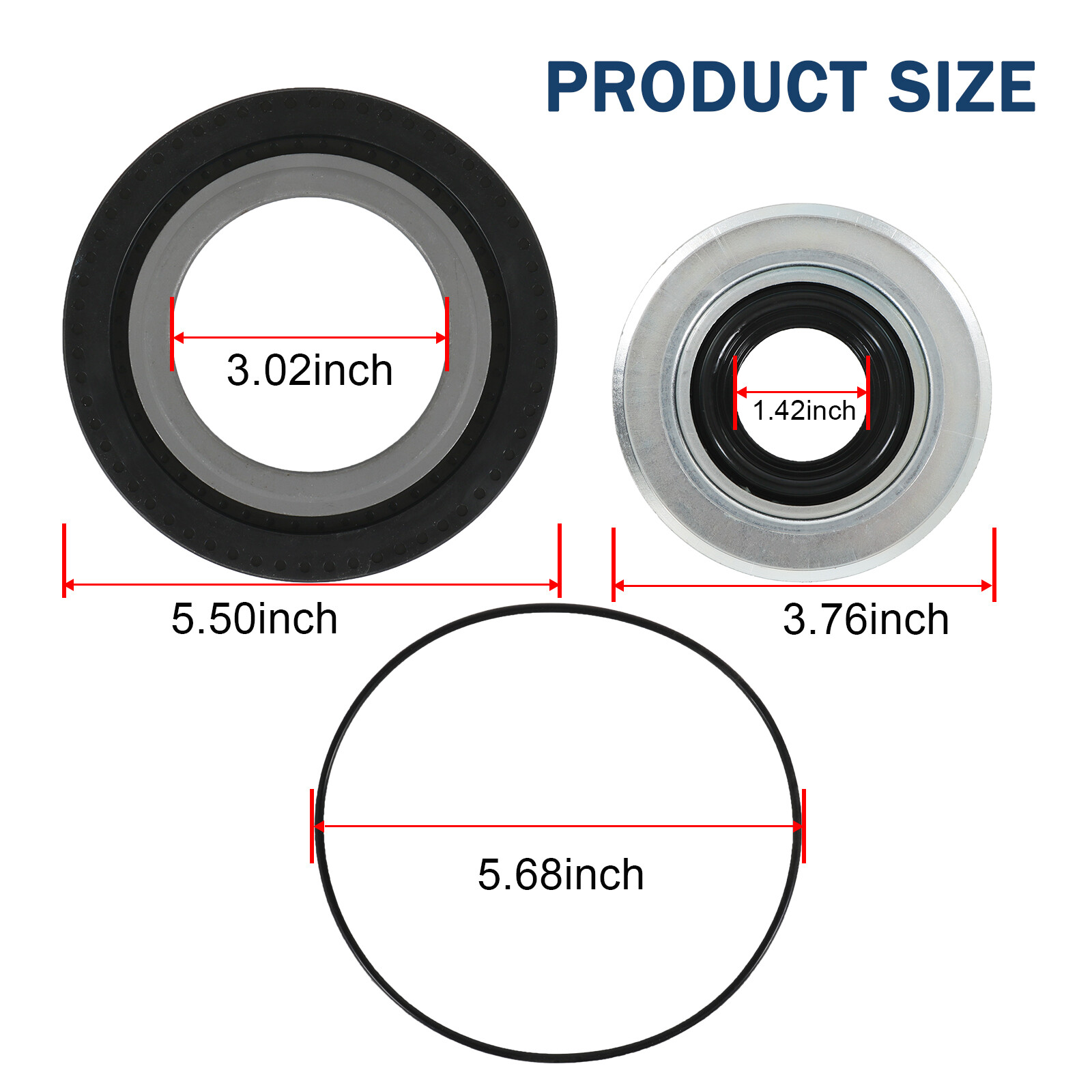 Front Axle Seal & O-Ring & Dust Seals Kit For 2005-2019 Ford F250 F350 Superduty