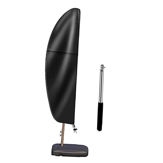 Cantilever Patio Umbrella Cover: Fits 7.5 – 11.5 Ft Dia Offset Umbrella Black