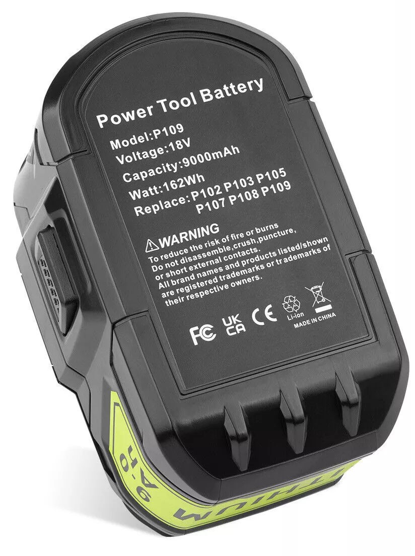 Upgraded 2Pack 18V 9.0Ah Battery for Ryobi ONEPLUS P102 P108 P189 P190 P100 P197