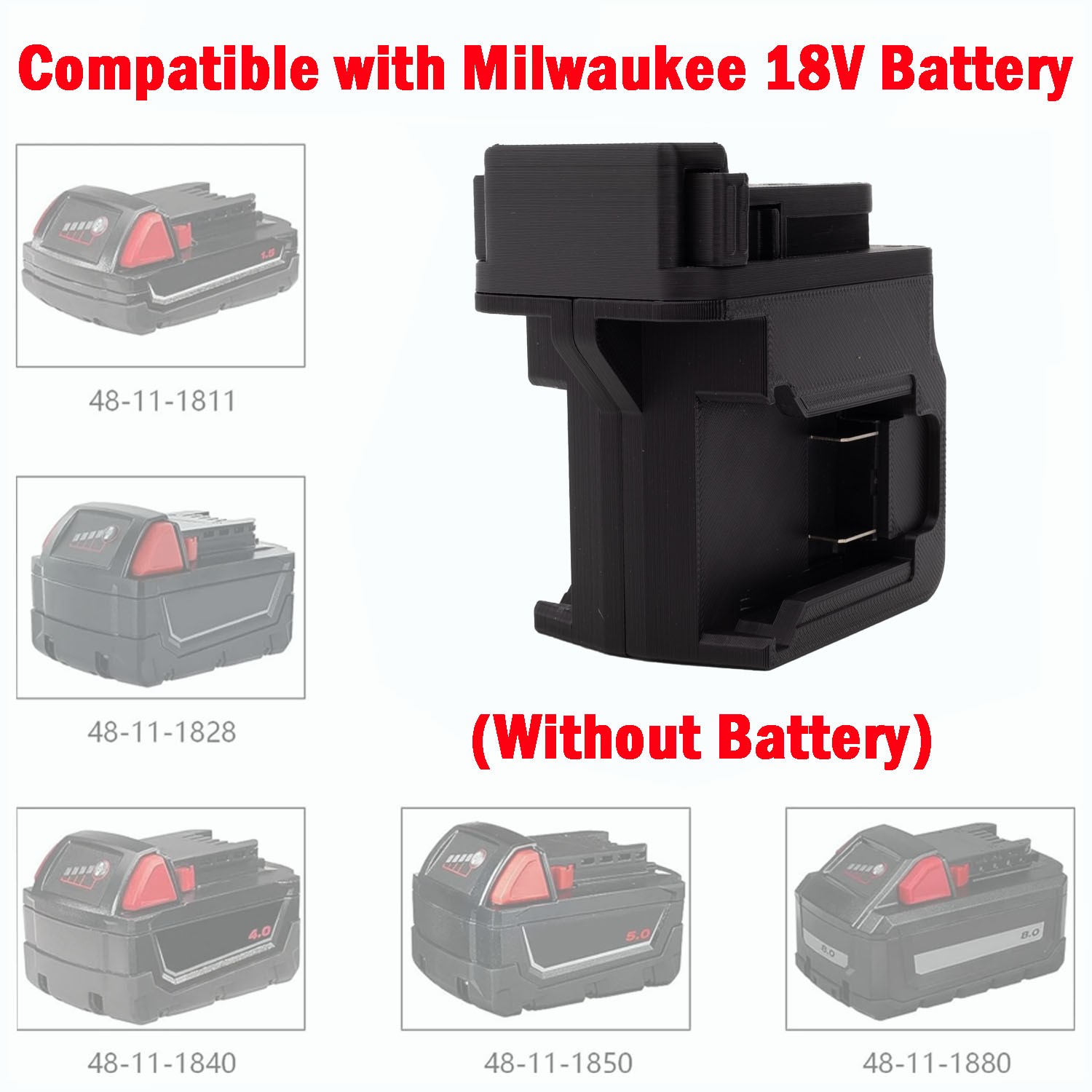 2 IN 1 Double Battery Adapter for Milwaukee 18V Battey to 18V Cordless Tools NEW