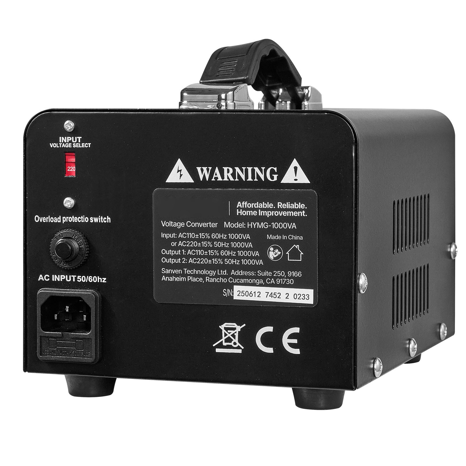 Uimoso Voltage Converter Transformer 1000VA for 110V to 220V and 220V to 110V