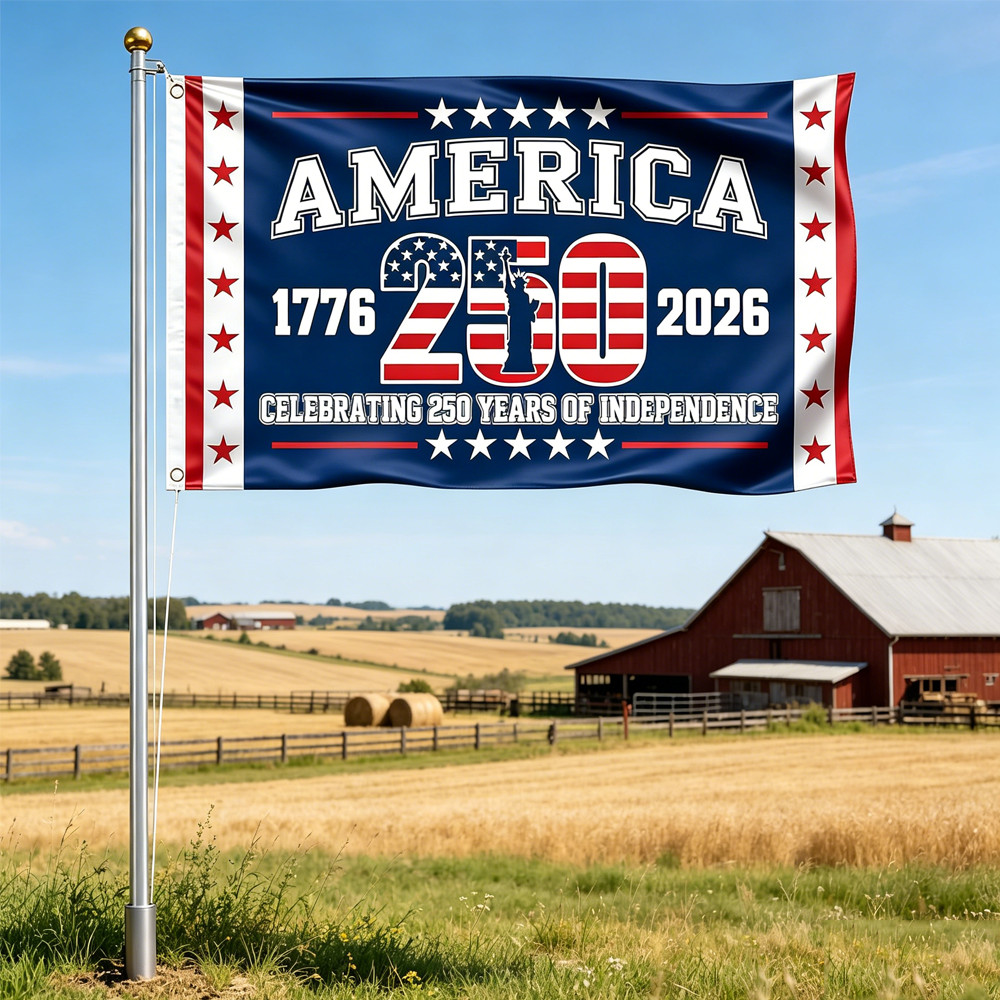 3x5Ft USA 250th Anniversary Flag 1776-2026 250 Years America Single-Sided